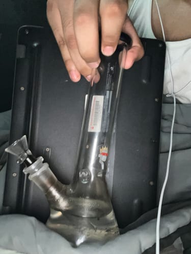 Customer photo review of 10" Color Accented Beaker Bong