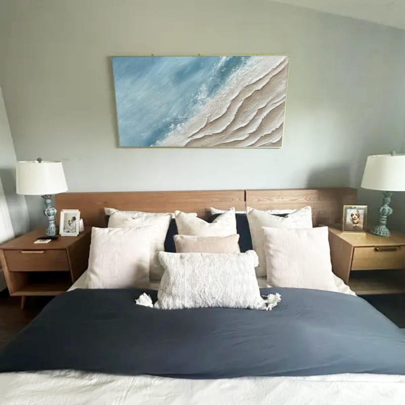 Customer photo review of Ocean And Sky Textured Painting Canvas #OS023