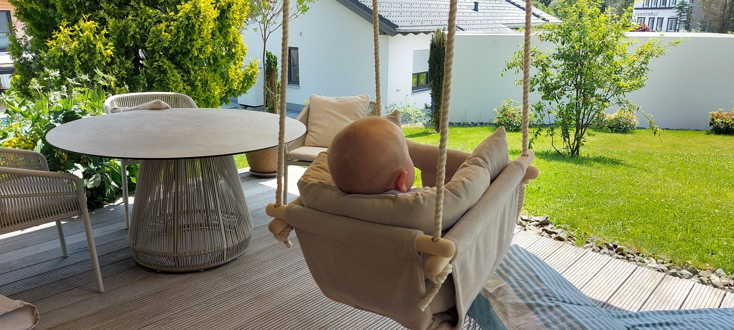 Customer photo review of Premium Boho Schaukel - Handgefertigte Schaukel