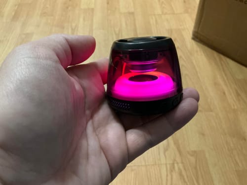 Customer photo review of LitLamp™ – Stick, Shine & Sound with Waterproof Bass & RGB Glow