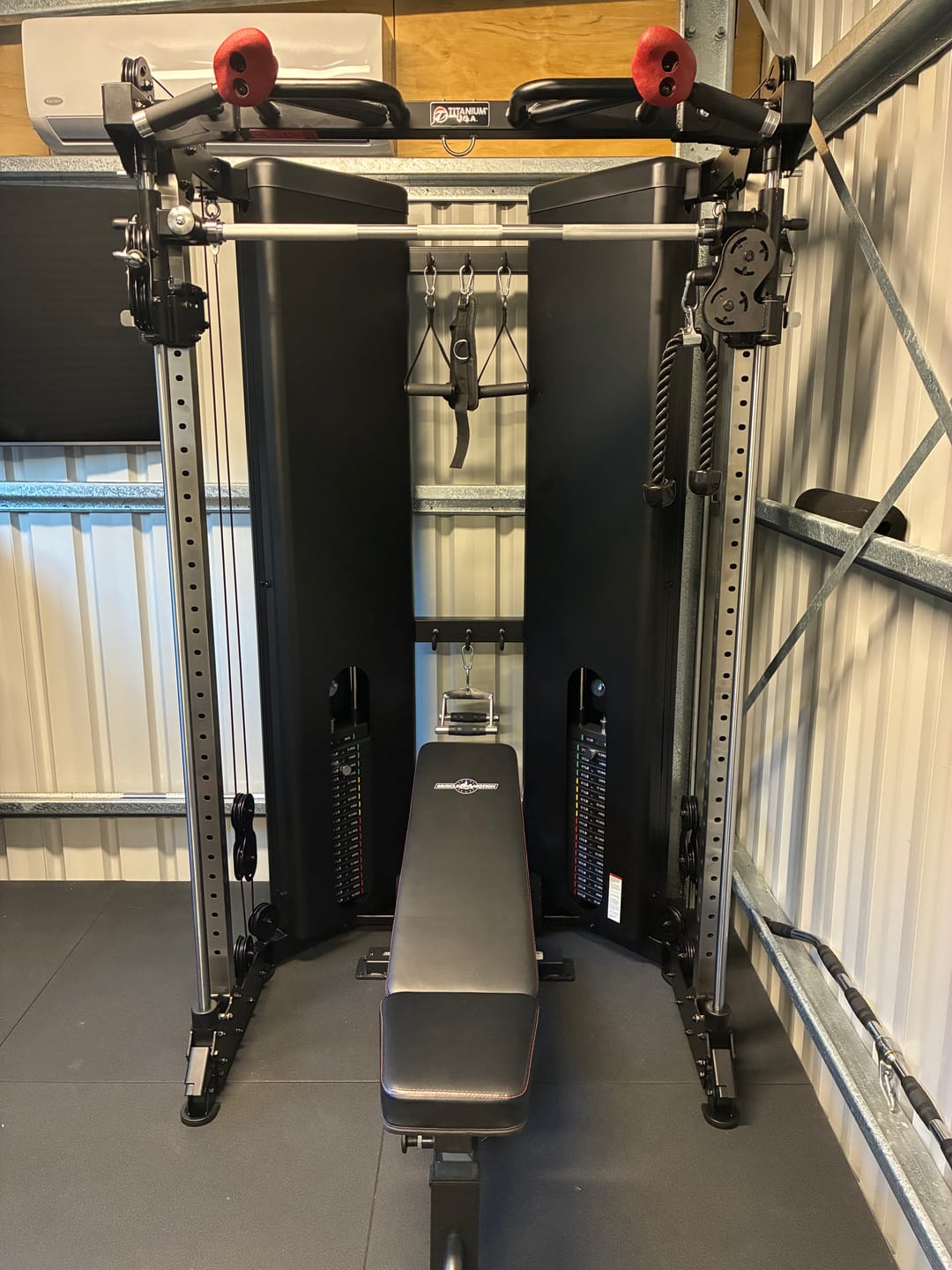 Customer photo review of TITANIUM USA R50 FOLDING FUNCTIONAL SMITH MACHINE WITH WEIGHT STACKS