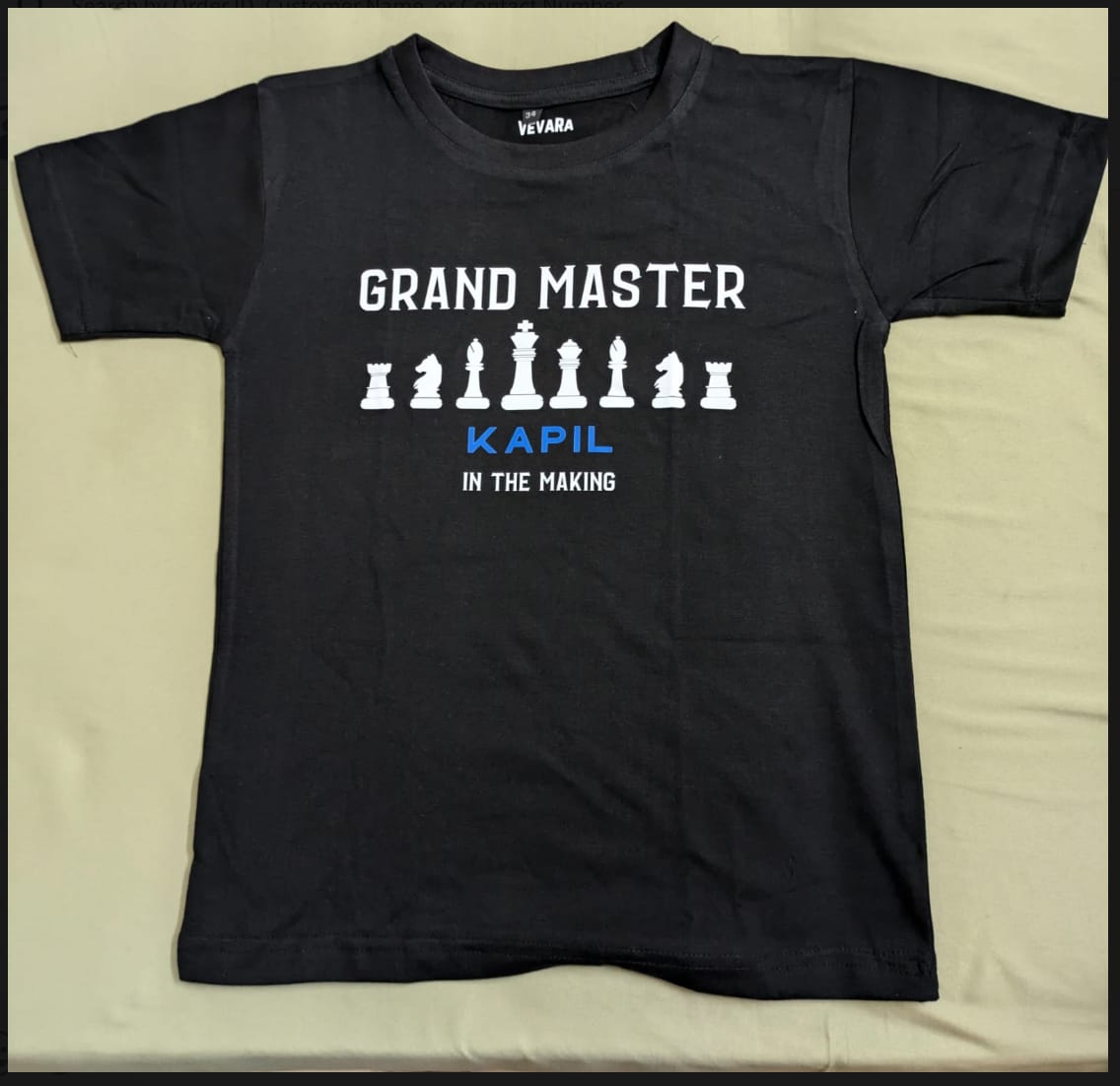 Customer photo review of Rockstar Dino Custom Kids Tee
