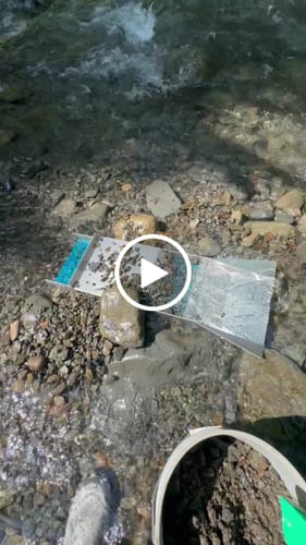 Customer video review of 1088 Gold Rat sluice - with Mini cell Dream mat