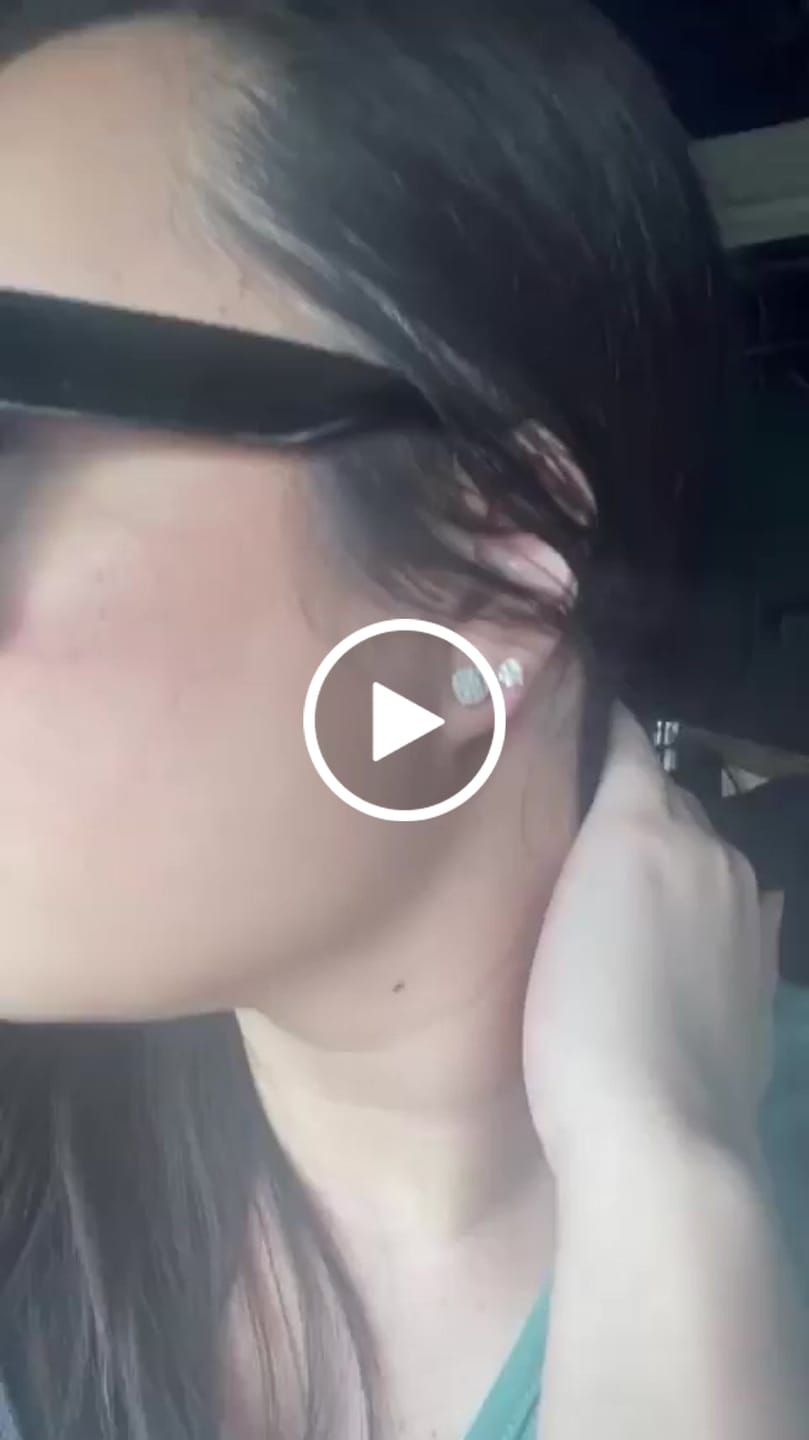 Customer video review of Moissanite by Cate & Chloe Hannah 18k Gold Plated 925 Sterling Silver Stud Earrings 1.16tcw