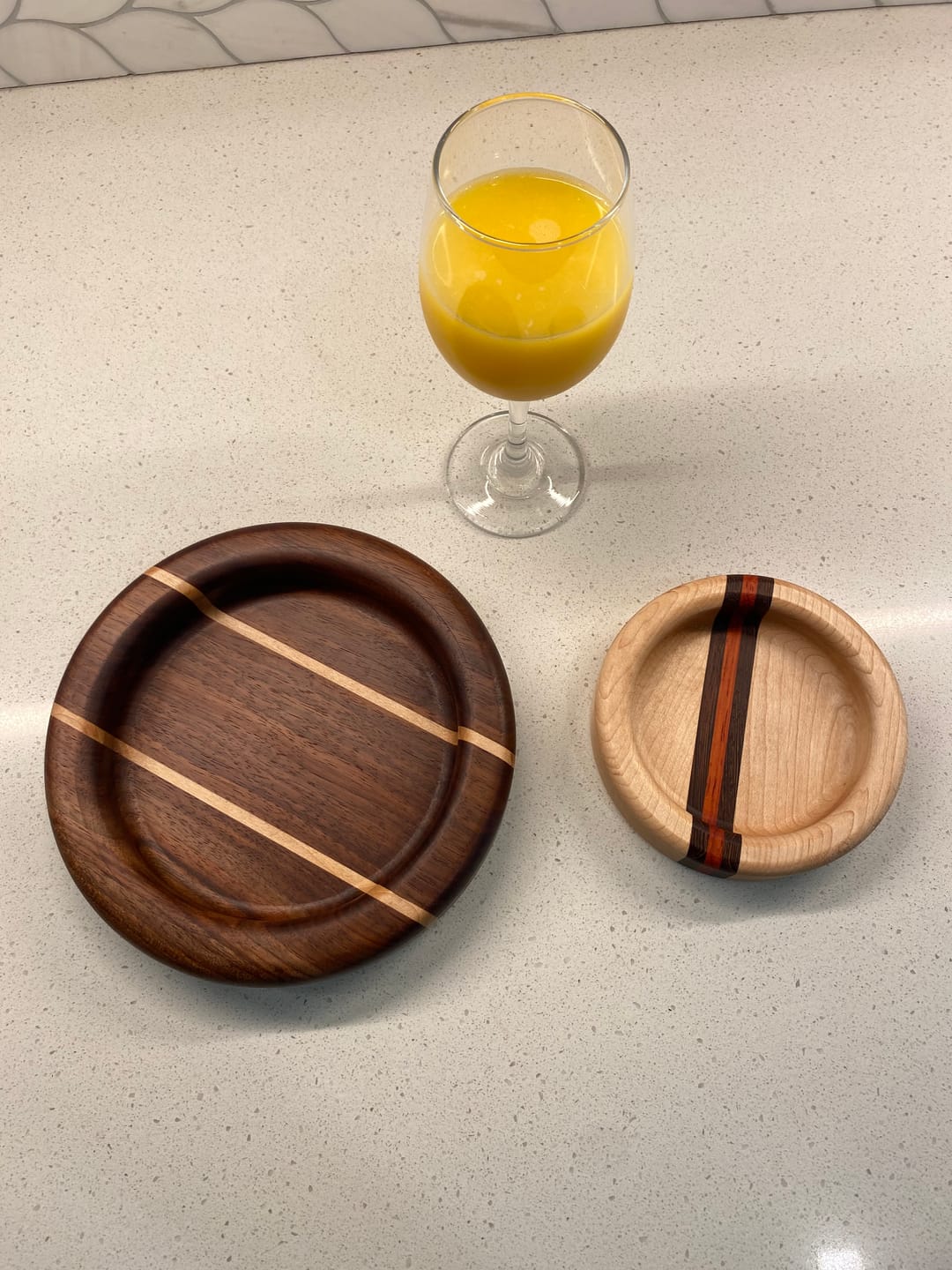 Customer photo review of 5.25x5.25" Round Tray 28 Acrylic Router Template