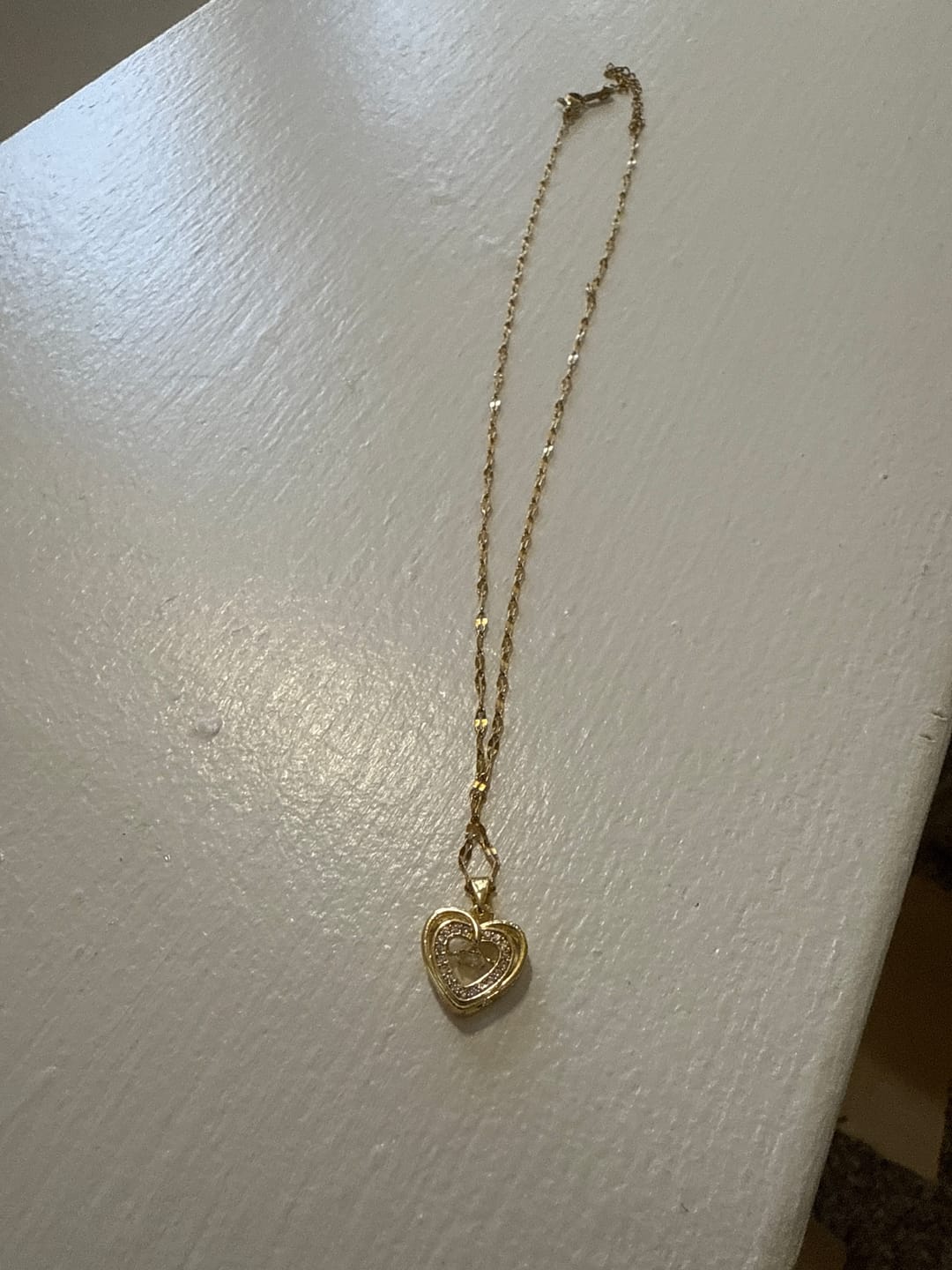 Customer photo review of 18K Gold PVD Center of My Heart Necklace