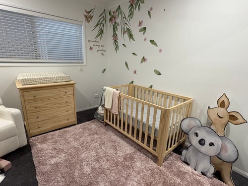 Customer photo review of Flowering Gum Tree Wall Decal Set (Pink)