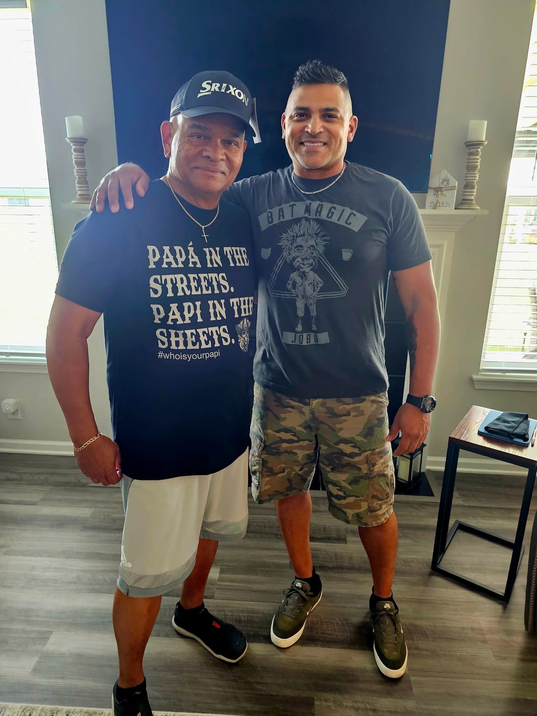 Customer photo review of Papá In The Streets Papi In The Sheets T-Shirt