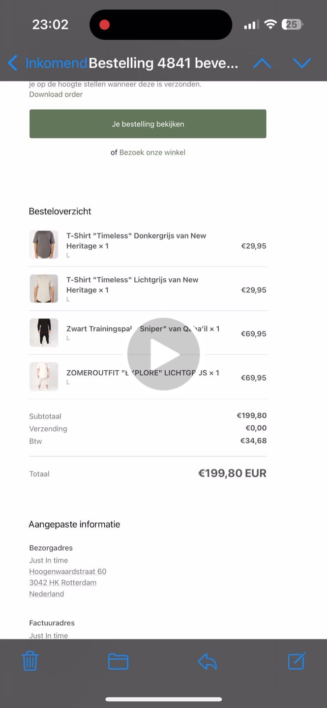 Customer video review of T-Shirt "Timeless" Lichtgrijs van New Heritage