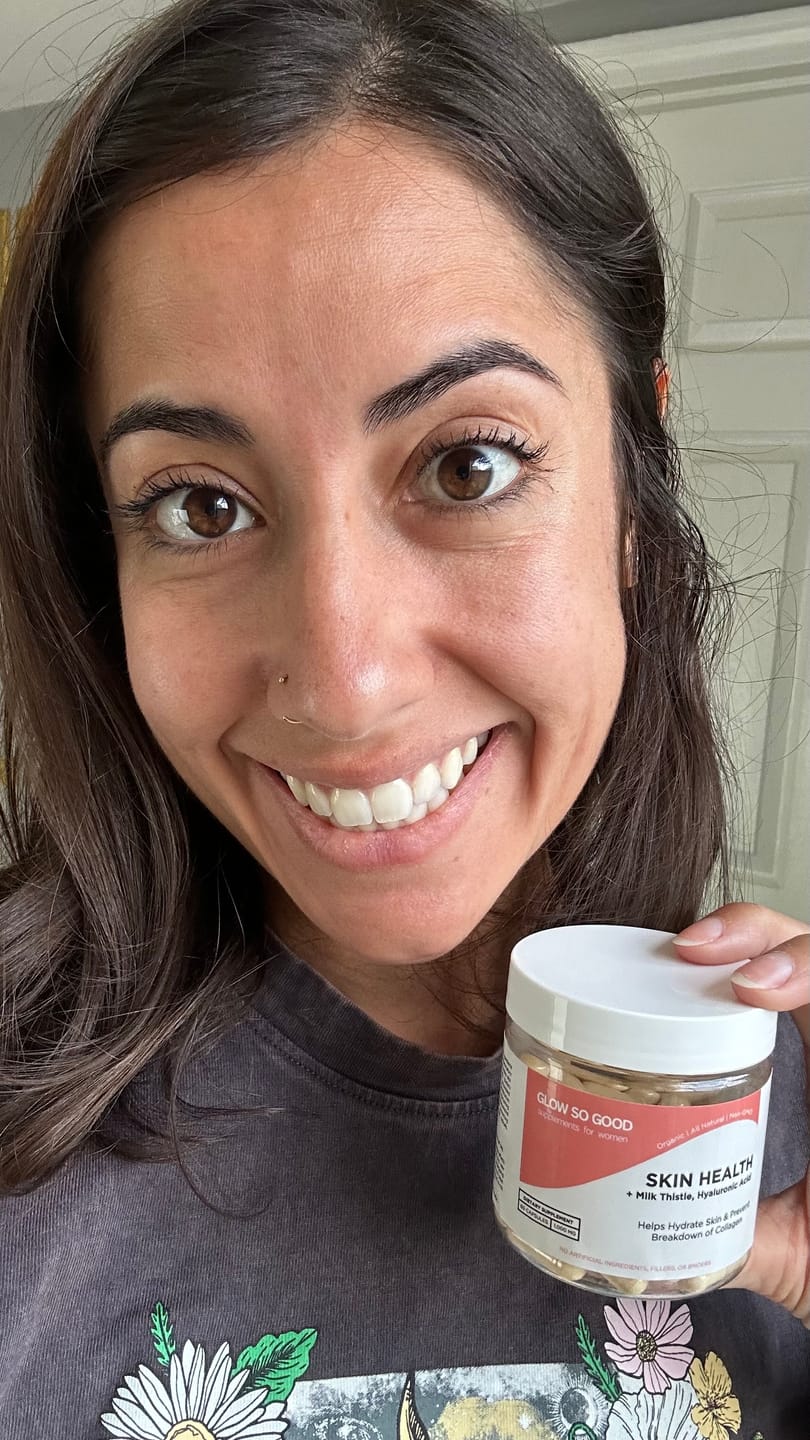 Customer photo review of SKIN HEALTH  with Milk Thistle + Hyaluronic Acid