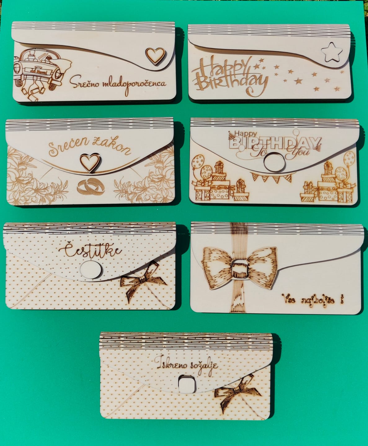 Customer photo review of Envelope for money 6 set laser cut svg file