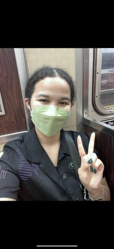 Customer photo review of KN95 Respirator Face Mask - Sage