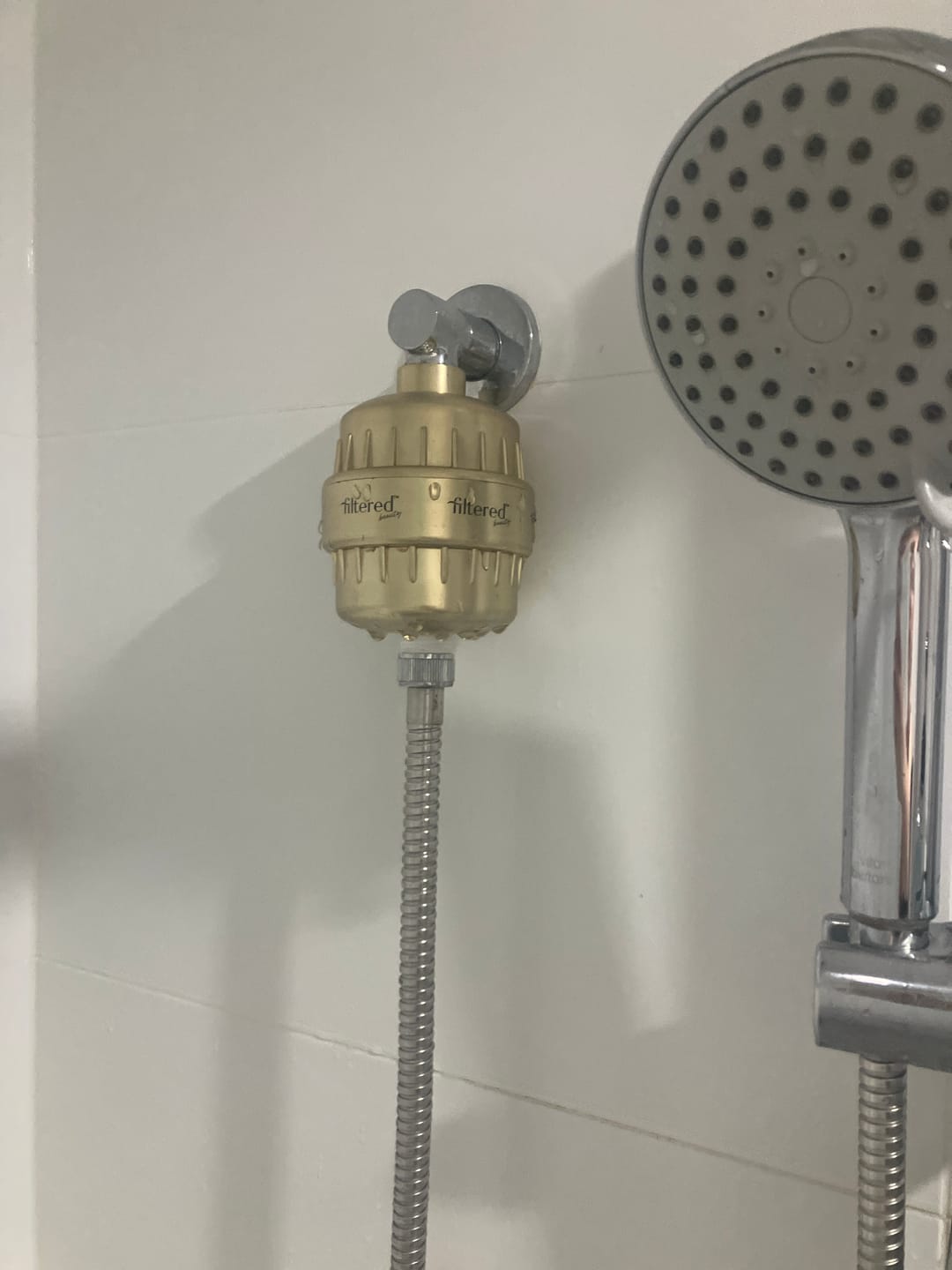 Customer photo review of Shower Purifier - Brushed Gold