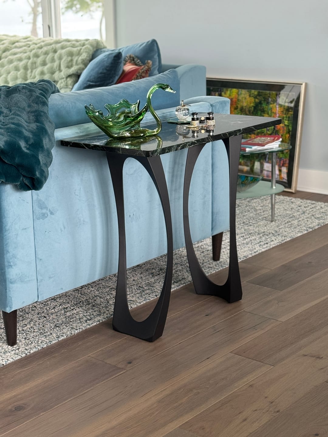 Customer photo review of Console Table Legs 211 Cleo 28H Unique Design