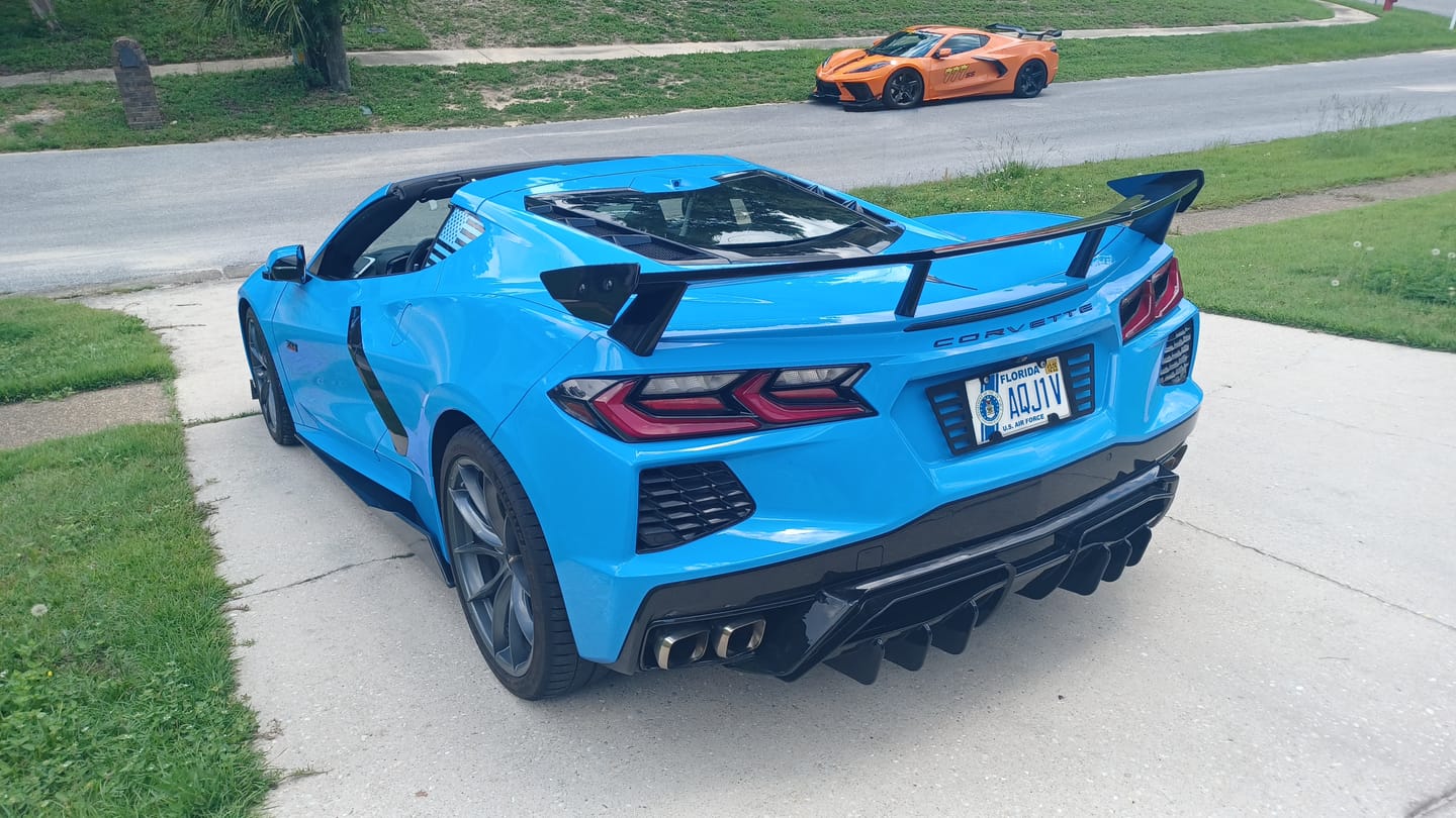 Customer photo review of Corvette C8 Rear Bumper Add-On Diffuser Splitter Lip