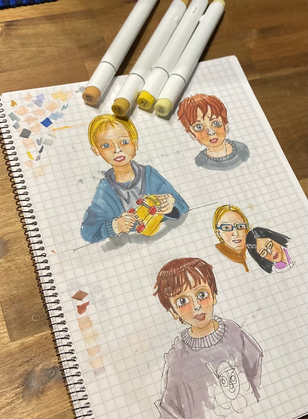 Customer photo review of Ohuhu Honolulu 24 Basic Colors Dual Tips Alcohol Art Markers