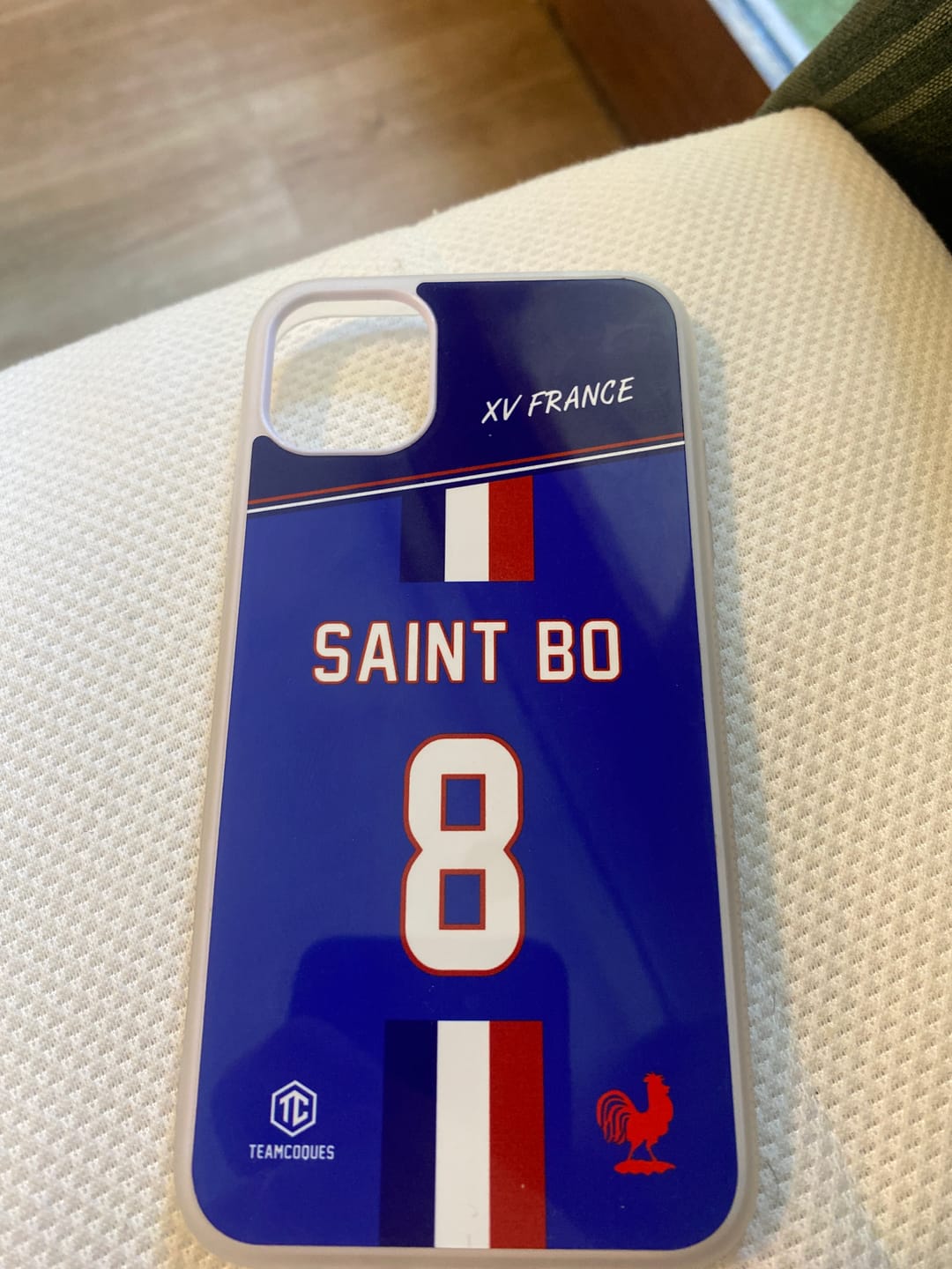 Customer photo review of Coque rugby XV FRANCE RUGBY personnalisable - TEAMCOQUES