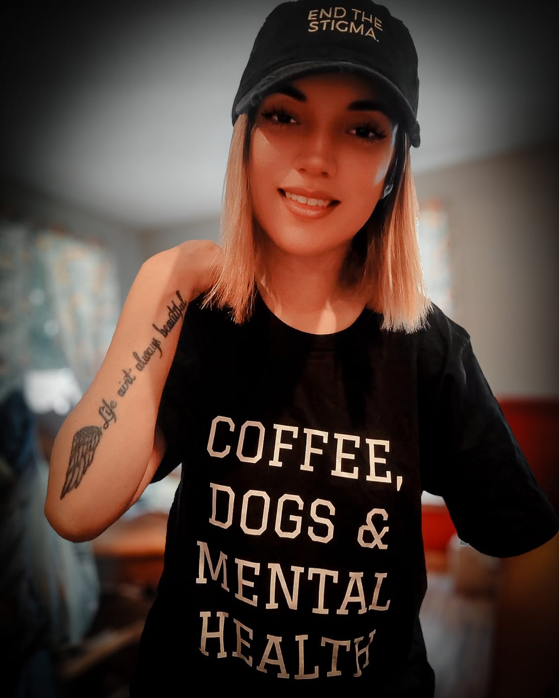 Customer photo review of End The Stigma Distressed Hat