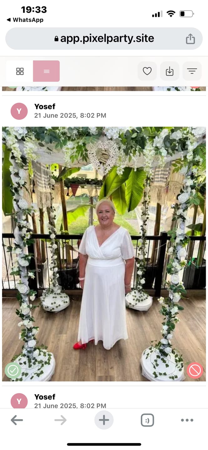 Customer photo review of Isabelle Ivory Float Sleeve Maxi Dress