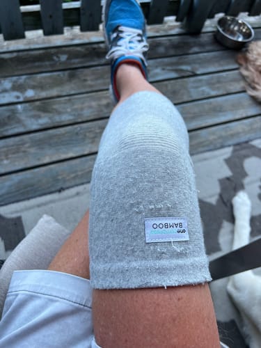 Customer photo review of Premium Bamboo Knee Sleeve (Single)