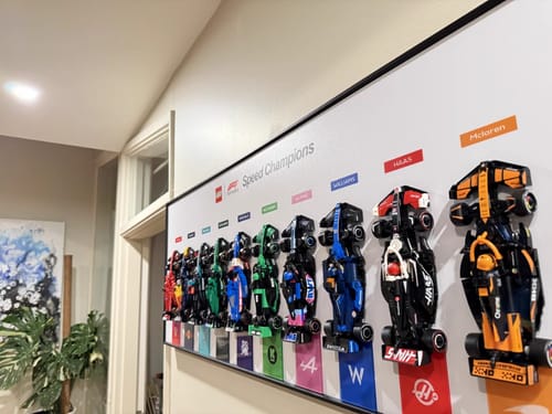 Customer photo review of LEGO™ F1 Speed Champions 10-Car Display Frame – Team Edition 2025