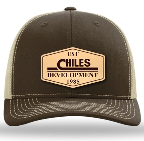 Customer photo review of Custom Leather Patch Hats Richardson 112 Laser Engraved