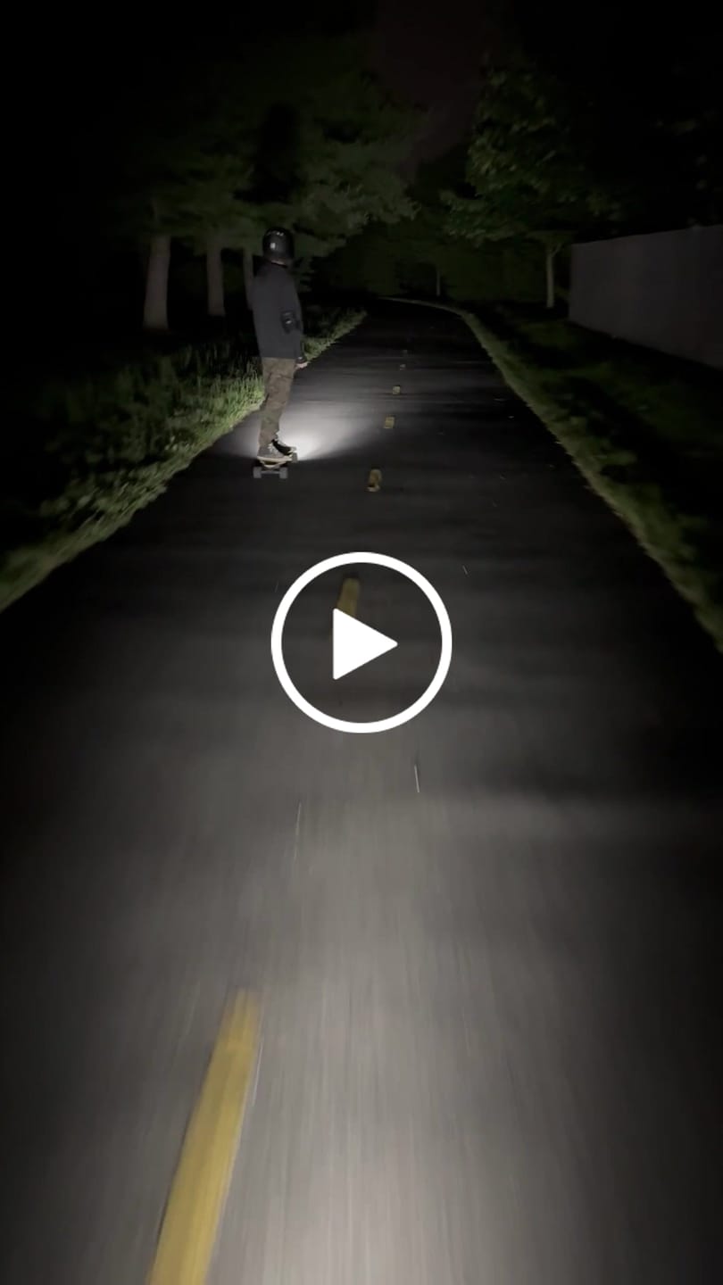 Customer video review of Backfire Front Light for Electric Longboard -Gen II