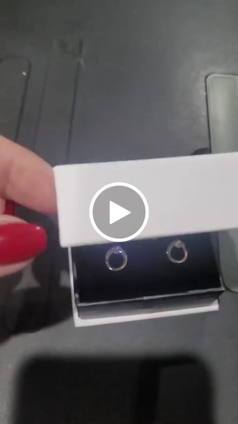 Customer video review of Dahlia 18k White Gold Plated 13mm Hoop Necklace with Swarovski Crystal