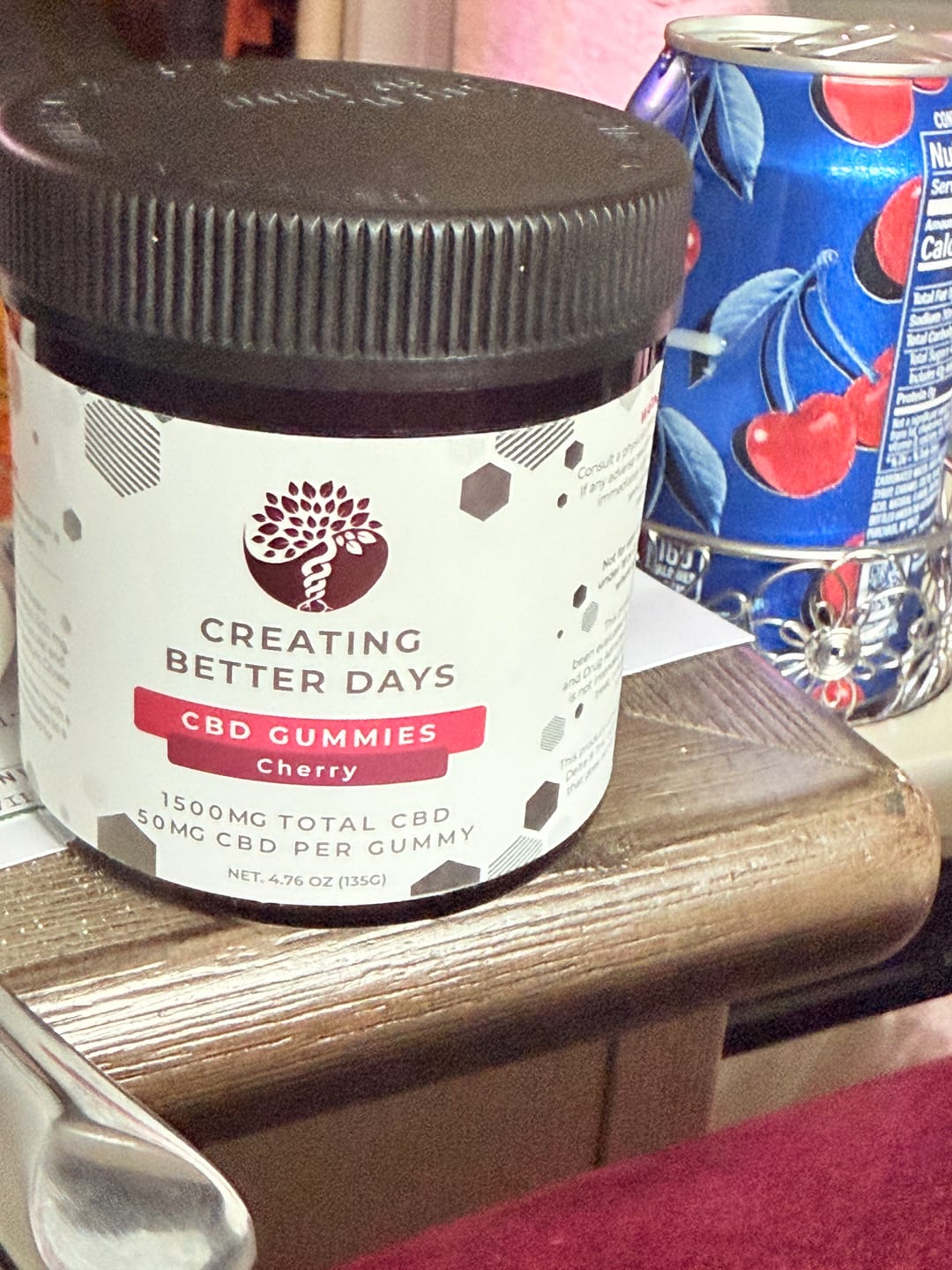 Customer photo review of Cherry CBD Gummies 1500 MG - THC Free