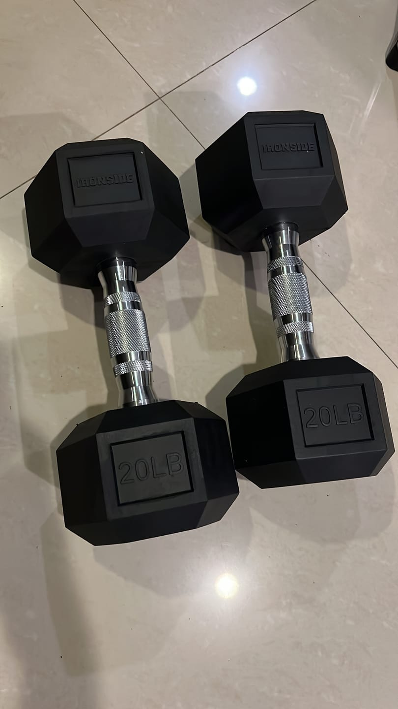 Customer photo review of Mancuerna Hexagonal 5 a 100 lb IRONSIDE Fitness (unidad)