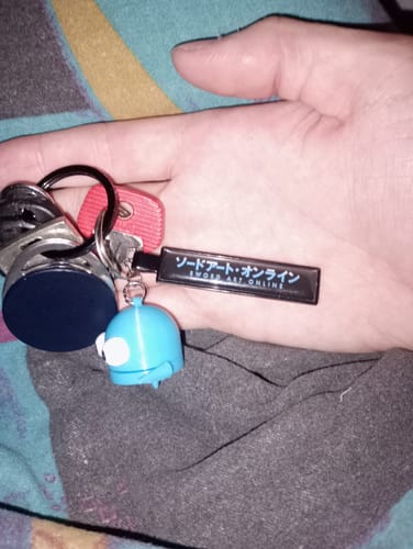 Customer photo review of Metall Schlüsselanhänger personalisiert mit Name, Text, Spruch und Foto