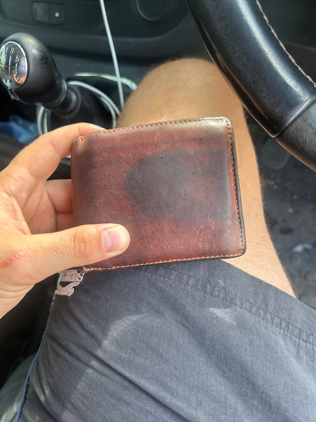 Customer photo review of 2 ID Leather Wallet