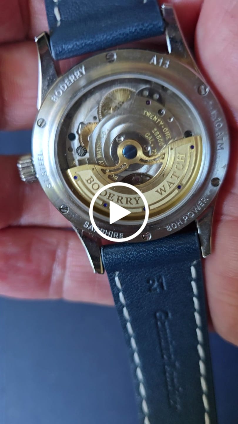 Customer video review of HOU - 80-Hour Power Reserve Vintage Automatic Watch | Blue