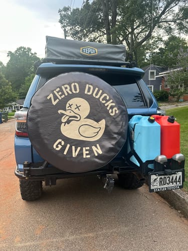 Customer photo review of Custom Spare Tire Cover for Jeep, RV, Bronco Camper, Trailer, & More