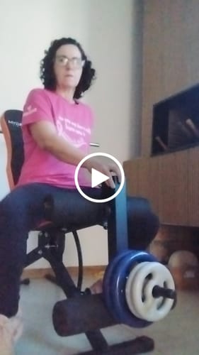 Customer video review of Banco 10x1 P/ Supino Com Rosca Scott Cadeira Extensora Laranja