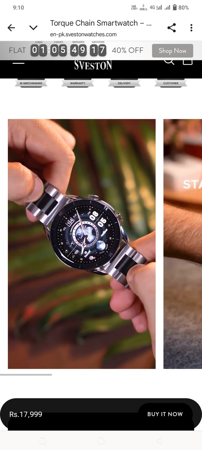 Customer photo review of Torque Chain Smartwatch
