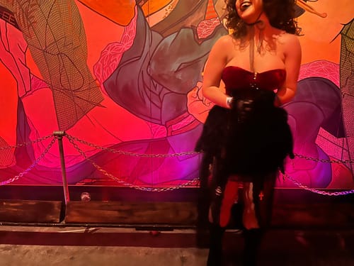 Customer photo review of [Blood Supply]Halloween Alice From Hell Dark Gothic Corset and Lace-up Set (Red)