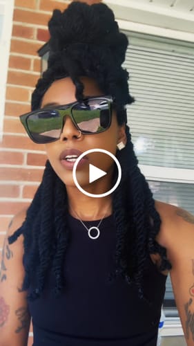 Customer video review of Faux Locs twist