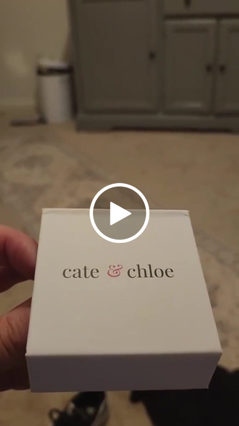 Customer video review of Yuenen 18k White Gold Plated Silver Butterfly Stud Earrings with Swarovski Crystals