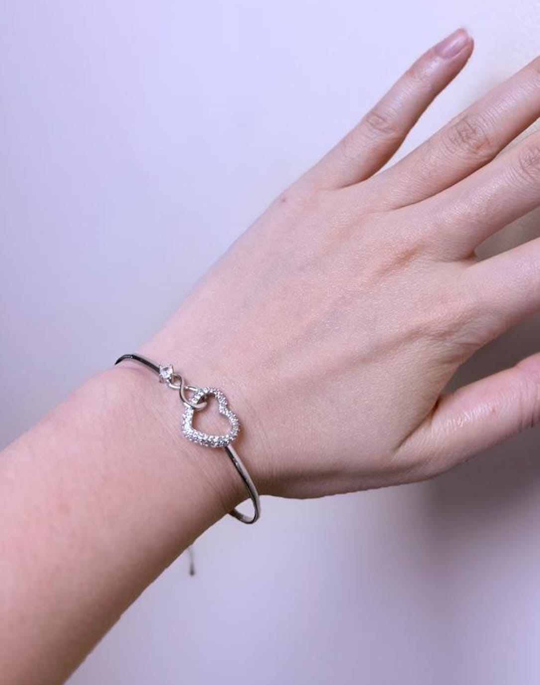 Customer photo review of To My Daughter Luxury Infinity Heart Bracelet - SS#0601