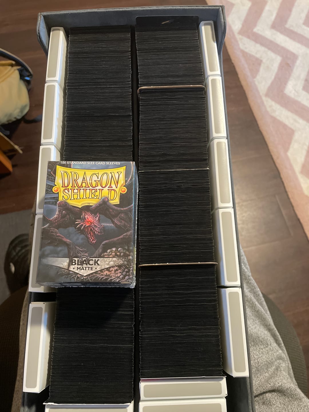 Customer photo review of Dragon Shield Matte Sleeves - Black - Dragon Shield Card Sleeves (DISPLAY CASE)