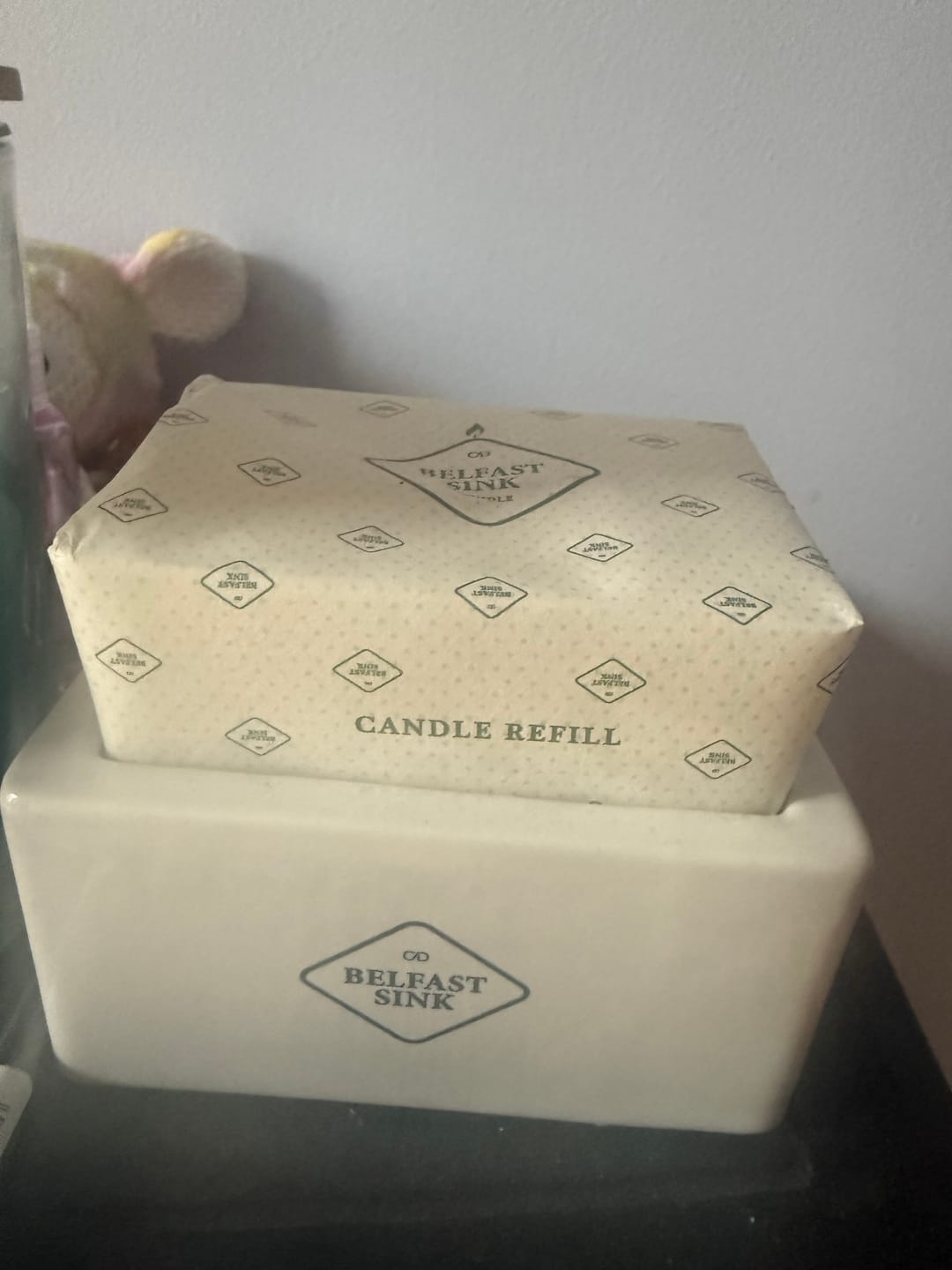 Customer photo review of Misty Glen | Mini Belfast Sink Candle Refill | Cowfield Design