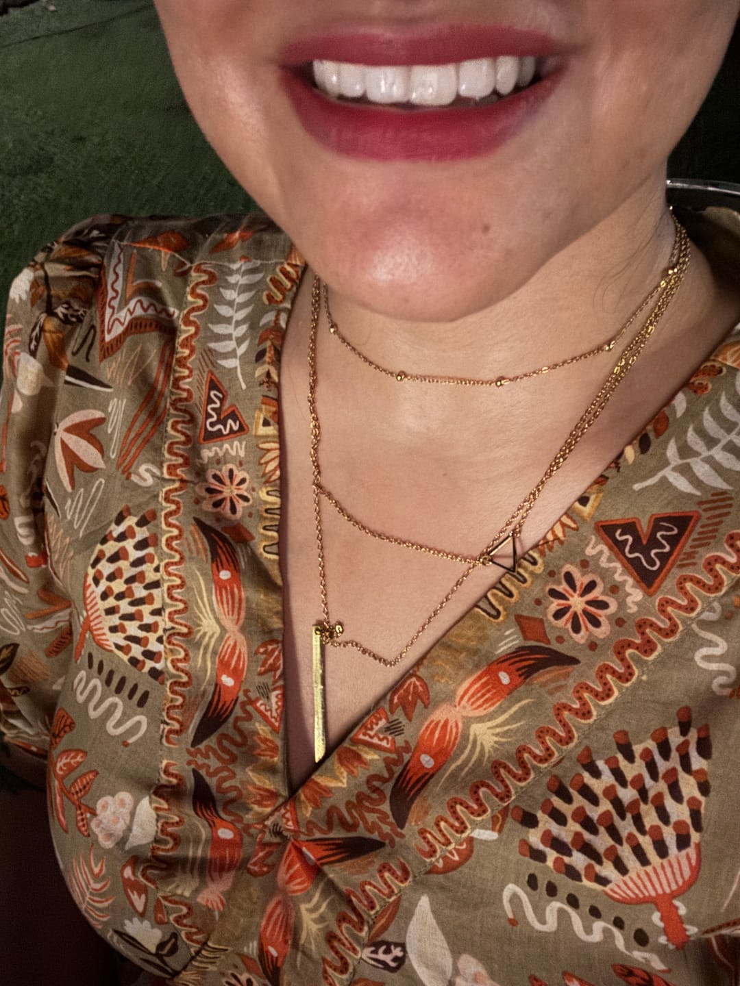 Customer photo review of Layered Luxe Necklace