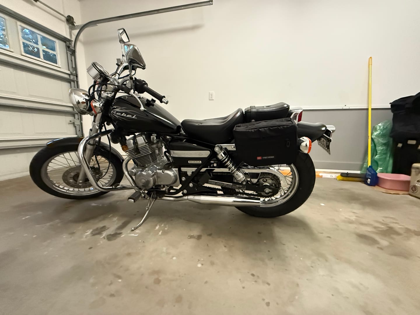 Customer photo review of 10L - Patriot Small Honda Rebel 250 Throw Over Saddlebags