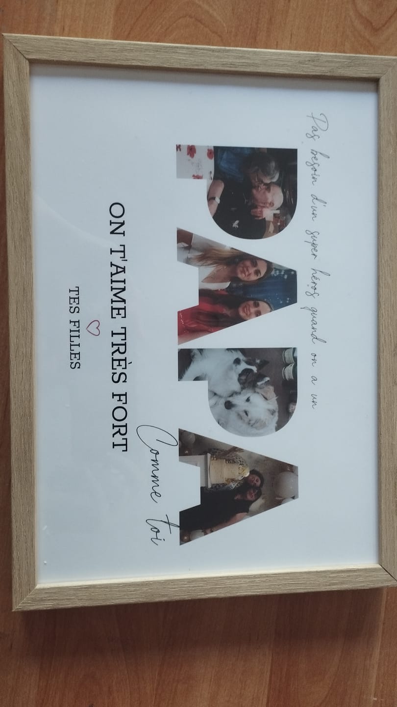 Customer photo review of Bonne fête Papa - Affiche Personnalisée