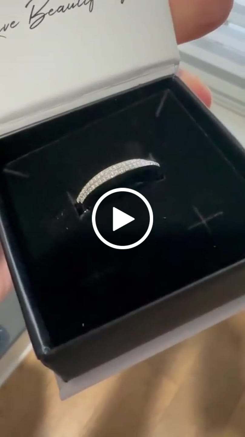 Customer video review of Moissanite by Cate & Chloe Delaney 18k White Gold Plated 25mm 925 Sterling Silver Stud Earrings 0.23tcw