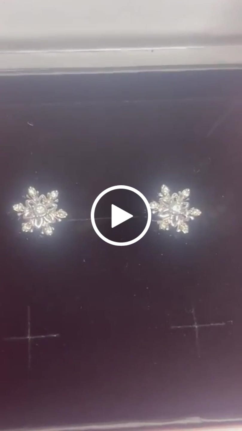Customer video review of Sunny 18k White Gold Plated Crystal Stud Earrings with Swarovski Crystals