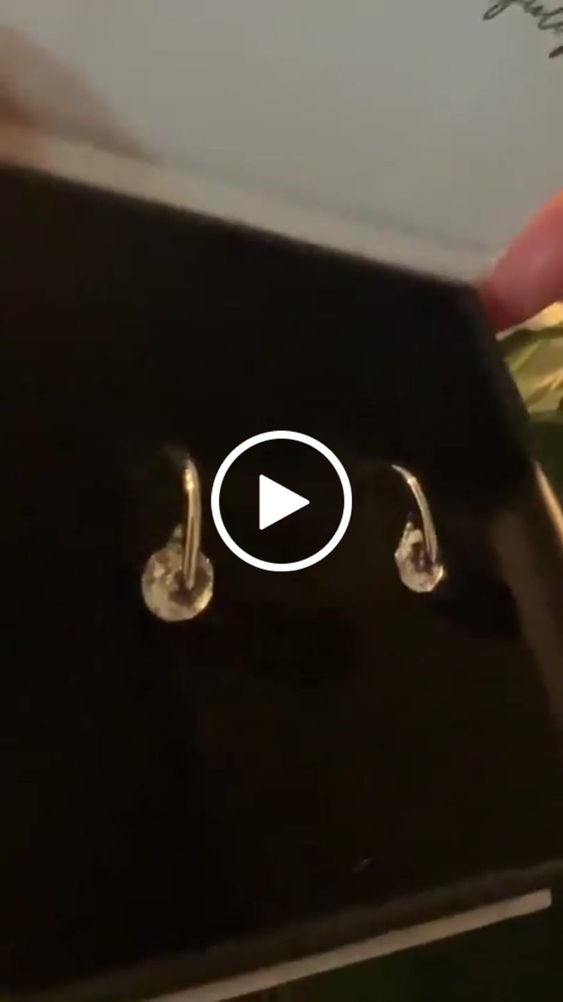 Customer video review of McKayla 18k White Gold Plated Drop Earrings with Swarovski Crystals