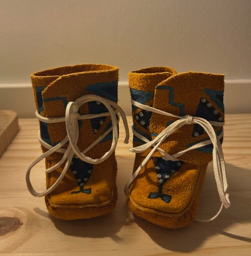 Customer photo review of Toddler Wraparound Moccasin Kit