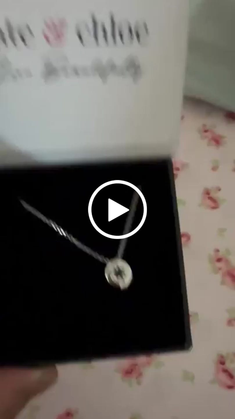 Customer video review of Zara 18k White Gold Plated Pendant Necklace with Round Cut Swarovski Crystals